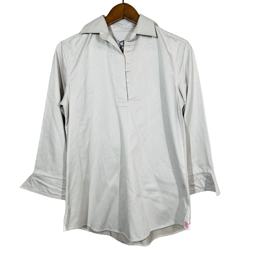 Double R x Ravi Ratan V Neck Tunic Long Sleeve Off White - XS